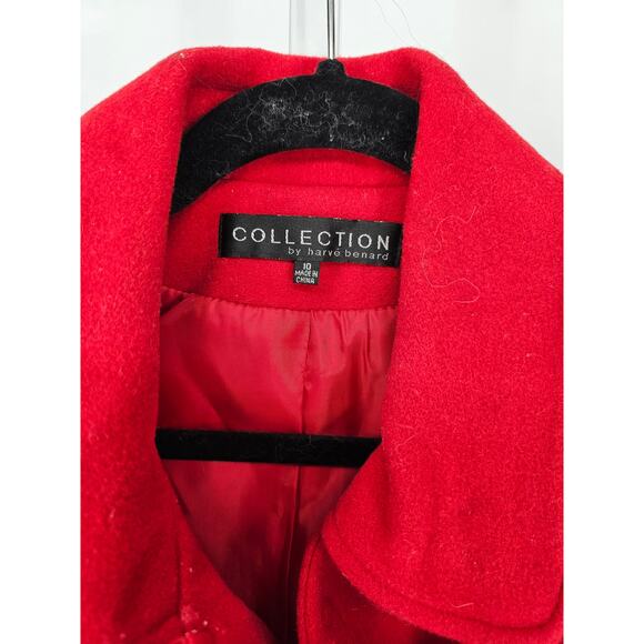 Collection by Harve Benard Double-Breasted Button Closure Front Pea-Coat Size 10 - Picture 2 of 6